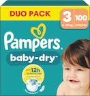 Couches baby dry duo pack t3 x100 - PAMPERS - Intermarché Super à Clermont-Ferrand Couches baby dry duo pack t3 x100 - PAMPERS en promo chez Intermarché Super Clermont-Ferrand à 19,78 €