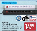 10-fach-Steckdose von Workzone im aktuellen ALDI Nord Prospekt für 14,99 €