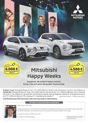Mitsubishi Tankstellen Prospekt der aktuellen Woche mit 1 Seite, gültig von 16.03.2026 bis 12.04.2026, in Plüderhausen und Umgebung Aktueller Mitsubishi Tankstellen Prospekt in Plüderhausen und Umgebung, "Mitsubishi Happy Weeks" mit 1 Seite, 16.03.2026 - 12.04.2026