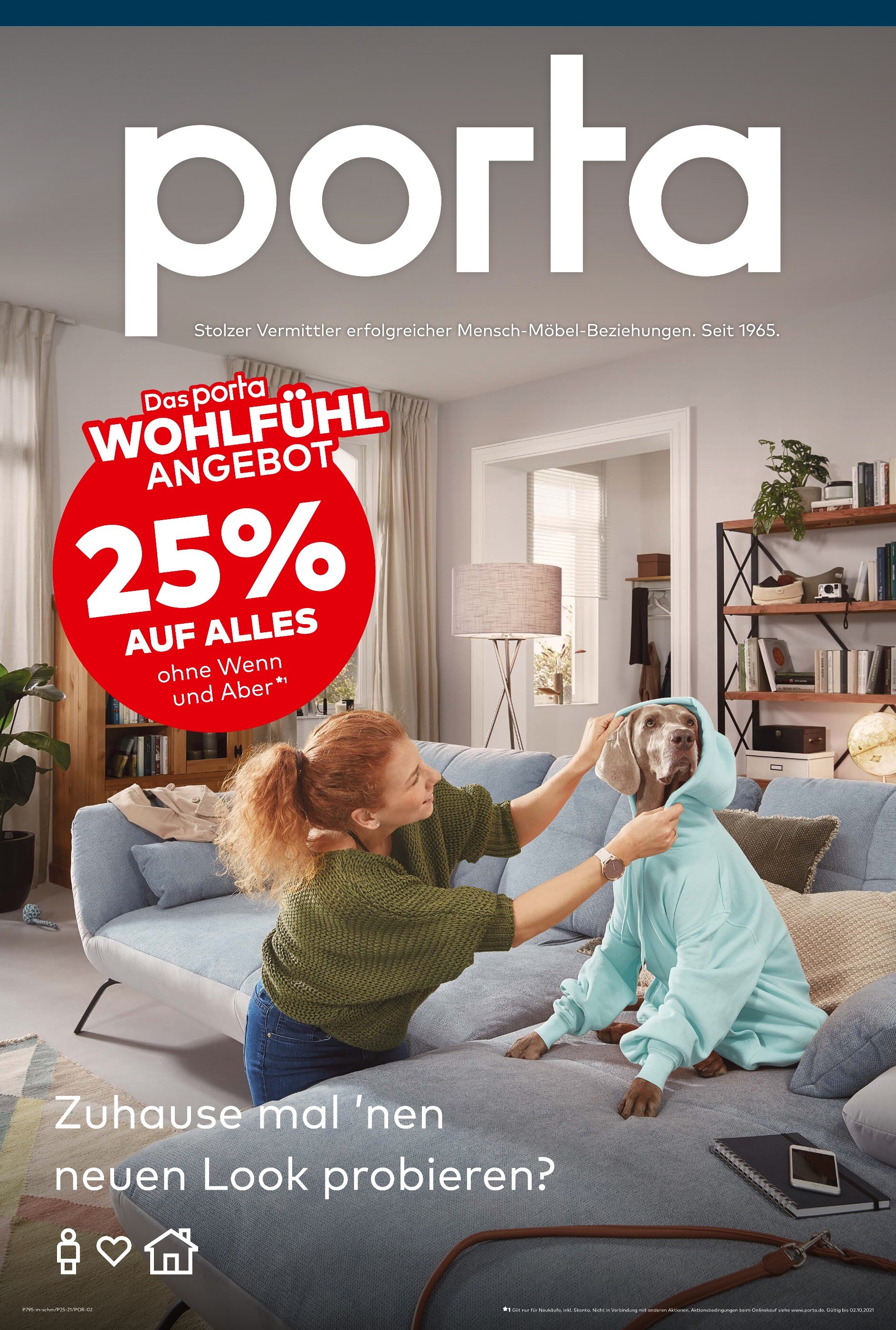 porta Möbel Prospekt für Stolberg mit 4 Seiten porta Möbel Prospekt für Stolberg: "Zuhause mal 'nen neuen Look probieren?", 4 Seiten, 27.09.2021 - 03.10.2021