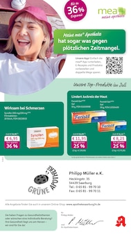 Aktueller mea - meine apotheke Prospekt für Saarburg und Ungebung, Seiten zum blättern mea - meine apotheke Prospekt Unsere Juli-Angebote mit Seiten in Saarburg und Umgebung