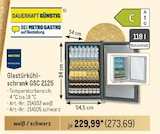Glastürkühl- schrank GSC 2125 im aktuellen Metro Prospekt