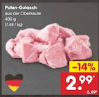 Aktuelle Pute Angebote bei Netto Marken-Discount in Saarbrücken Aktuelles Puten-Gulasch Angebot bei Netto Marken-Discount in Saarbrücken ab 2,99 €