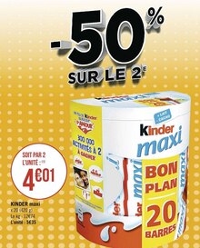 Confiseries - KINDER - Casino Supermarchés Confiseries - KINDER à 4,01 € dans le catalogue Casino Supermarchés "Les 366 jours les + promo de France"