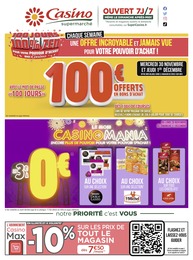 Catalogue Casino Supermarchés à Épinal, avec 64 pages Prospectus Casino Supermarchés à Épinal, "100 jours 100% zen", 64 pages, 28/11/2022 - 11/12/2022