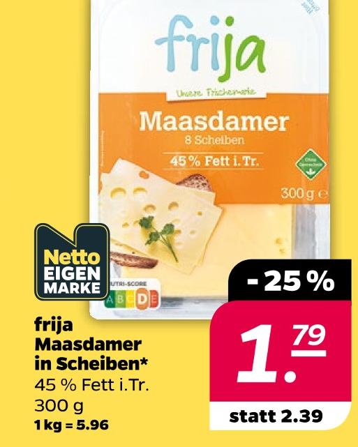 Maasdamer in Scheiben