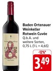 EDEKA Neuenburg - Baden Ortenauer Weinkeller Rotwein Cuvée Angebot im Prospekt Baden Ortenauer Weinkeller Rotwein Cuvée bei EDEKA im Neuenburg Prospekt für 3,49 €