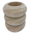 Le vase rond en paulownia en promo chez Stokomani Le vase rond en paulownia dans le catalogue Stokomani