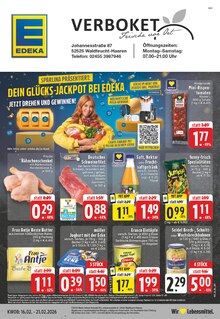 EDEKA Prospekt der Woche "Aktuelle Angebote" Seite 1, 16.02.2026 bis 21.02.2026 für Waldfeucht Aktueller EDEKA Prospekt "Aktuelle Angebote" Seite 1 von 26 Seiten für Waldfeucht