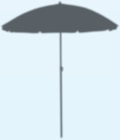 Parasol de plage Bayadère 180cm en promo chez Intermarché Hyper Clermont-Ferrand à 6,99 €