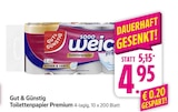 EDEKA - Toilettenpapier Premium Angebot im Prospekt Toilettenpapier Premium bei EDEKA im Prospekt "" für 4,95 €