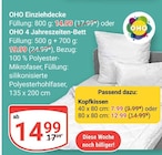 Einziehdecke im Angebot bei GLOBUS in Bensheim Einziehdecke Angebote von OHO bei GLOBUS Bensheim für 7,99 €
