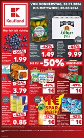 Kaufland Supermarkt Prospekt der aktuellen Woche mit 66 Seiten, gültig von 30.07.2026 bis 05.08.2026, in Herbsleben und Umgebung Aktueller Kaufland Supermarkt Prospekt in Herbsleben und Umgebung, "Hier bin ich richtig" mit 66 Seiten, 30.07.2026 - 05.08.2026