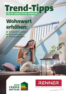 Renner Prospekt Trend-Tipps für die energetische Sanierung mit 20 Seiten