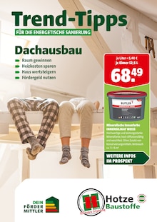 Aktueller Hotze Baustoffe Prospekt für Neustadt (Rübenberge) und Ungebung, Seiten zum blättern Hotze Baustoffe Prospekt Trend-Tipps für die energetische Sanierung mit Seiten in Neustadt (Rübenberge) und Umgebung