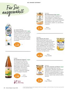 Milch Angebot im Alnatura Prospekt, gültig von 01.08.2026 bis 31.08.2026 Milch Angebot im aktuellen Alnatura Prospekt auf Seite 44
