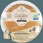 4 Galettes de Blé Noir au Sel de Guérande Bleu Blanc Coeur - BERNARD JARNOUX CRÊPIER en promo à 1,99 € chez Intermarché 4 Galettes de Blé Noir au Sel de Guérande Bleu Blanc Coeur - BERNARD JARNOUX CRÊPIER dans le catalogue Intermarché
