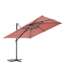 Parasol carré déporté à manivelle brique - 300 x 300 cm - BOTANIC® en promo chez Botanic Parasol carré déporté à manivelle brique - 300 x 300 cm - BOTANIC® dans le catalogue Botanic
