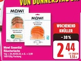 Essential Räucherlachs von Mowi für 2,44 € bei EDEKA im Angebot Essential Räucherlachs von Mowi im aktuellen EDEKA Prospekt