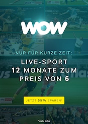 Aktueller WOW Elektromärkte Prospekt in Flieden und Umgebung, "Live-Sport 12 Monate zum Preis von 6" mit 1 Seite, 27.04.2026 - 03.05.2026
