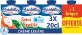 Crème fraîche semi-épaisse - Bridélice en promo chez Aldi Crème fraîche semi-épaisse - Bridélice dans le catalogue Aldi