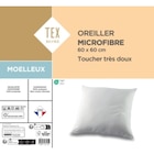 Oreiller "Microfibre" - TEX HOME en promo chez Carrefour Oreiller "Microfibre" - TEX HOME dans le catalogue Carrefour