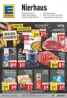 EDEKA Prospekt der Woche "Aktuelle Angebote" Seite 1, 23.02.2026 bis 28.02.2026 für Oberhausen Aktueller EDEKA Prospekt "Aktuelle Angebote" Seite 1 von 24 Seiten für Oberhausen