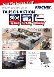 Aktueller Möbel Fischer Möbel & Einrichtung Prospekt in Fürth und Umgebung, "Nur für kurze Zeit! Polster- und Boxspring-Tauschaktion" mit 1 Seite, 07.07.2025 - 03.08.2025