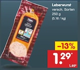 Aktuelles Leberwurst Angebot bei Netto Marken-Discount in Hagen (Stadt der FernUniversität) ab 1,29 €