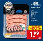 Bratwürste im Angebot bei Netto Marken-Discount in Dachau Bratwürste Angebote von Gut Ponholz bei Netto Marken-Discount Dachau für 1,99 €