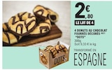 4 Donuts au chocolat fourrés décorés - DOTS dans le catalogue E.Leclerc