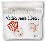 Sachet batonnets coton x200 - TOP BUDGET dans le catalogue Intermarché Express