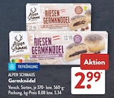 Riesen Germknödel mit Nuss-Nougatcremefüllung im ALDI SÜD Prospekt Riesen Germknödel mit Nuss-Nougatcremefüllung von Alpen Schmaus im aktuellen ALDI SÜD Prospekt für 2,99 €