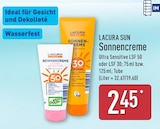 Sonnencreme Ultra Sensitive LSF 50 von Lacura Sun im aktuellen ALDI Nord Prospekt