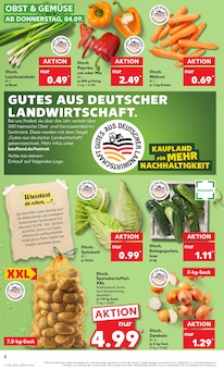 Kaufland Prospekt der Woche "Aktuelle Angebote" Seite 2, 04.09.2025 bis 10.09.2025 für Ludwigshafen Aktueller Kaufland Prospekt "Aktuelle Angebote" Seite 2 von 64 Seiten für Ludwigshafen