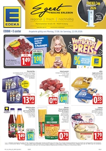 EDEKA Arzberg Prospekt der aktuellen Woche, gültig von 17.08.2026 bis 22.08.2026 Aktueller EDEKA Arzberg Prospekt "Wir lieben Lebensmittel!" mit 40 Seiten