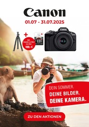 Aktueller Canon Elektromarkt Prospekt in Saarbrücken und Umgebung, "Dein Sommer. Deine Bilder. Deine Kamera." mit 1 Seite, 01.07.2025 - 31.08.2025