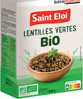 Lentilles Vertes Bio - Saint Eloi en promo chez Intermarché Super Lentilles Vertes Bio - Saint Eloi dans le catalogue Intermarché Super