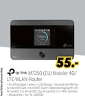 M7350 (EU) Mobiler 4G/LTE-WLAN-Router im Angebot bei MEDIMAX in Frankfurt M7350 (EU) Mobiler 4G/LTE-WLAN-Router Angebote von tp-link bei MEDIMAX Frankfurt für 55,00 €