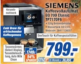 Kaffeevollautomat EQ 700 Classic TP717DF6 Angebote von Siemens bei expert Wetzlar für 799,00 €
