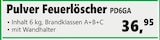 Pulver Feuerlöscher PD6GA Angebote bei EGGER Fachmarkt Landshut für 36,95 €