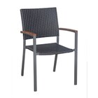 Armlehnstuhl stapelbar Raikki, Alu/Polyrattan/Teakholz, schwarz/grau Angebote von METRO PROFESSIONAL bei METRO Waiblingen für 52,35 €