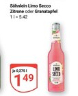 Limo Secco Zitrone im Angebot bei GLOBUS in Braunschweig Limo Secco Zitrone Angebote von Söhnlein bei GLOBUS Braunschweig für 1,49 €