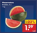 Wassermelone für 1,29 € bei Netto Marken-Discount im Angebot Wassermelone im aktuellen Netto Marken-Discount Prospekt
