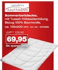Sommerbettdecke im Möbel Inhofer Prospekt Sommerbettdecke von Sanders Kauffmann im aktuellen Möbel Inhofer Prospekt für 69,95 €