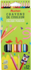 12 CRAYONS DE COULEURS AUCHAN - AUCHAN en promo chez Auchan Hypermarché Strasbourg à 0,99 €