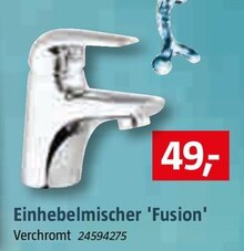 Einhebelmischer 'Fusion' bei BAUHAUS in Wermelskirchen Einhebelmischer 'Fusion' im Angebot bei BAUHAUS Wermelskirchen für 49,00 €