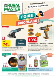 Prospectus Rural Master à Saint-Paul-lès-Dax, "FOIRE AU BRICOLAGE !", 16 pages, 29/06/2026 - 18/07/2026