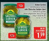 Salz-Dill Gurken Angebote von Kühne bei Marktkauf Hof für 1,59 €