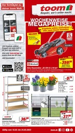Akku Rasenmäher Angebot im aktuellen toom Baumarkt Prospekt auf Seite 1